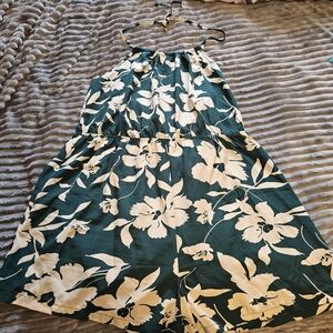 Shein green/cream romper XXL